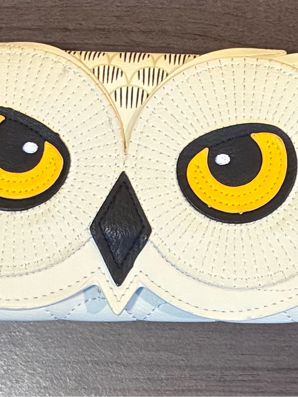 Loungefly Harry Potter Hedwig Owl Trifold Wallet Cream Faux Leather